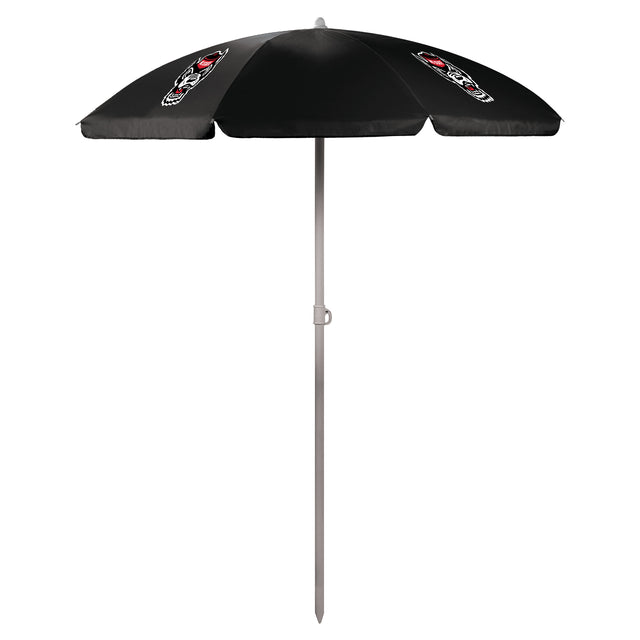 NC State Wolfpack 5.5 Ft. Portable Beach Umbrella - Black