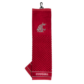 Washington State Cougars Tri-Fold Embroidered Scrubber Golf Towel