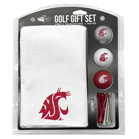 Washington State Cougars Microfiber Towel Golf Gift Set - White