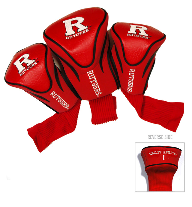 Rutgers Scarlet Knights 3 Pack Embroidered Contour Golf Headcovers