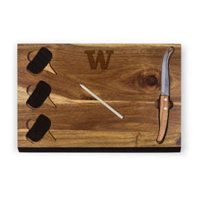 Washington Huskies Delio Acacia Cheese Cutting Board & Tools Set