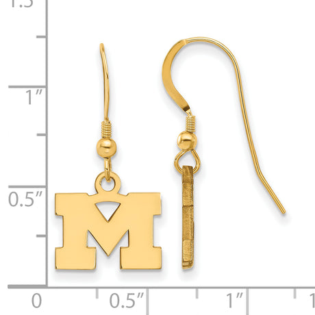 Marquette Golden Eagles Golden Eagles Sterling Silver Gold Plated Large Pendant