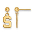 Michigan Wolverines Gold Plated Sterling Silver Extra Small Dangle Wire Earrings