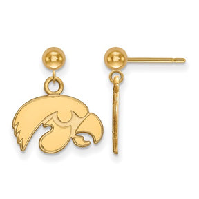 Illinois Fighting Illini Shield 14K Gold Post Earrings