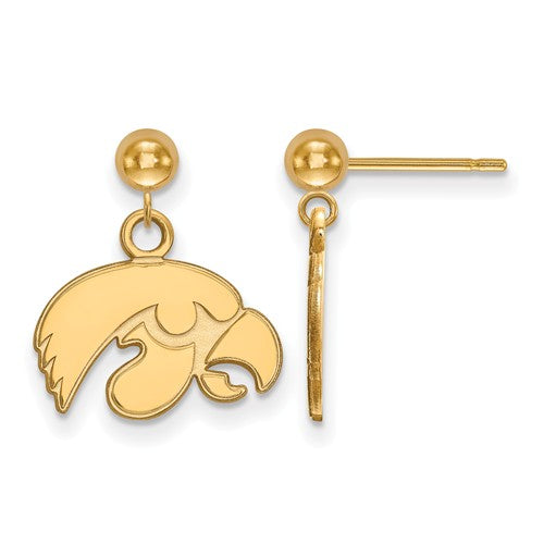 Illinois Fighting Illini Shield 14K Gold Post Earrings