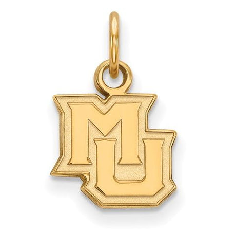 Marquette Golden Eagles 10k White Gold Medium Disc Pendant