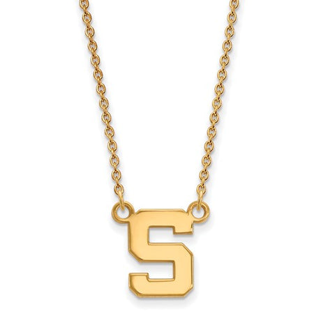 Michigan Wolverines Gold Plated Football Pendant