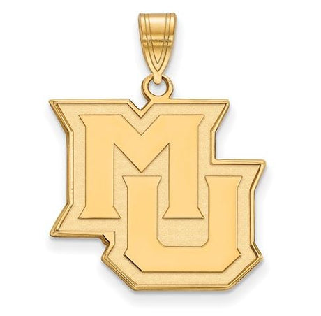 Marquette Golden Eagles 10k White Gold Medium Pendant