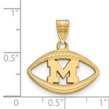 Marquette Golden Eagles Golden Eagles Sterling Silver Gold Plated Extra Small Pendant