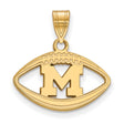 Marquette Golden Eagles Golden Eagles Sterling Silver Gold Plated Extra Small Pendant