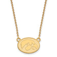 Illinois Fighting Illini I Orange Silver Necklace