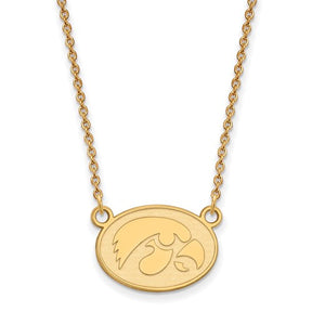 Illinois Fighting Illini I Orange Silver Necklace