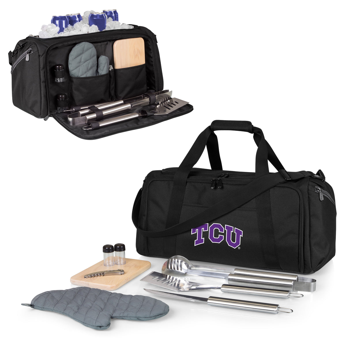 TCU Horned Frogs BBQ Kit Grill Set & Cooler