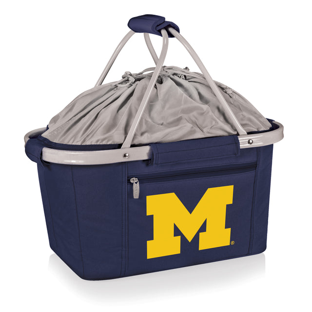 Michigan Wolverines Metro Basket Collapsible Cooler Tote - Blue