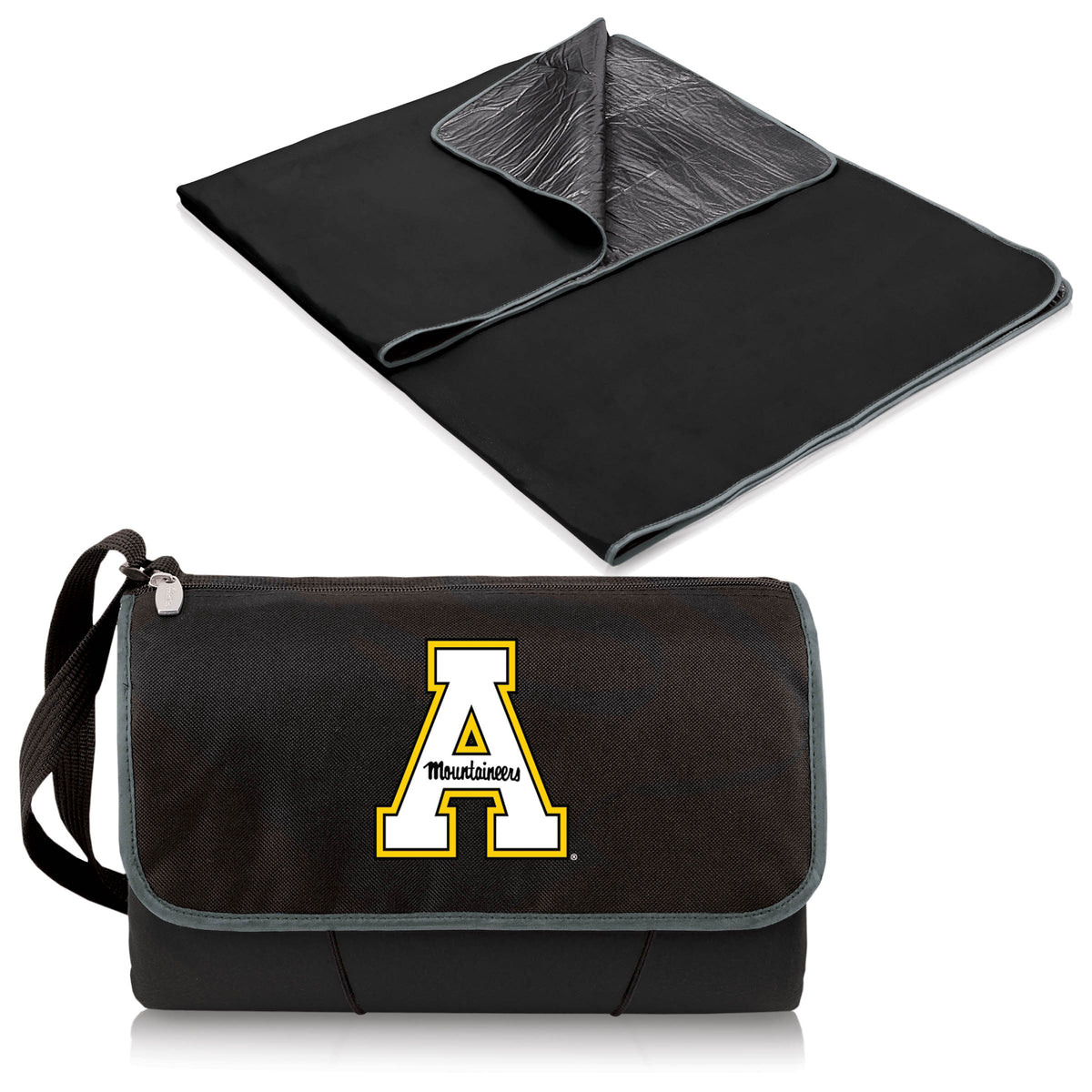 Appalachian State Mountaineers Outdoor Picnic Blanket and Tote - Black