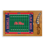 Mississippi Rebels Icon Glass Top Cutting Board & Knife Set