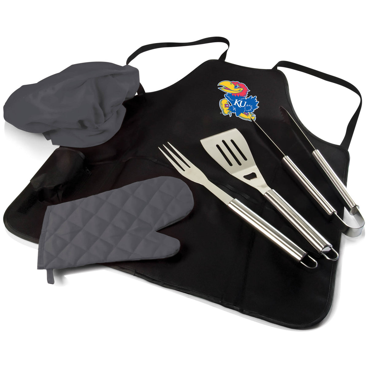 Kansas Jayhawks BBQ Apron Tote Set