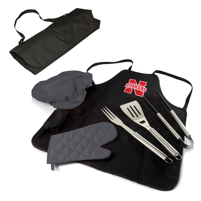 Nebraska Huskers BBQ Apron Tote Set