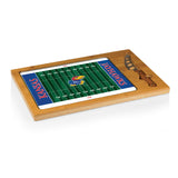 Kansas Jayhawks Icon Glass Top Cutting Board & Knife Set - Football