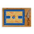 Kansas Jayhawks Icon Glass Top Cutting Board & Knife Set- Basketball