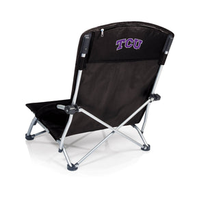 TCU Horned Frogs Tranquility Beach Chair with Carry Bag