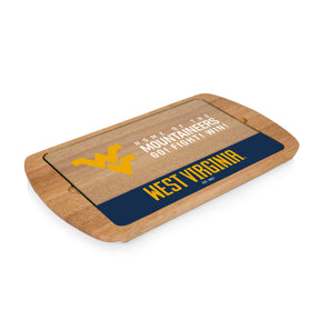 West Virginia Mountaineers Billboard Glass Top Serving Tray