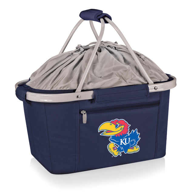 Kansas Jayhawks Metro Basket Collapsible Cooler Tote - Blue