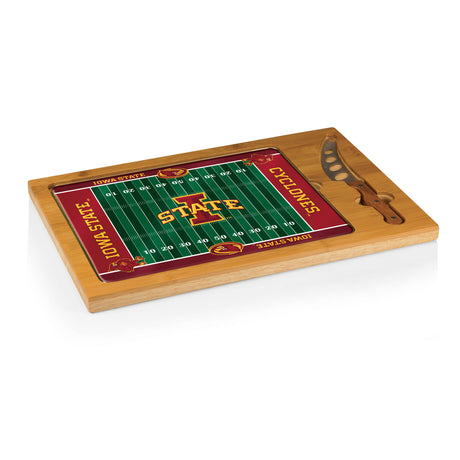 Iowa State Cyclones Icon Glass Top Cutting Board & Knife Set