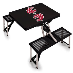 Washington State Cougars Picnic Table Portable Folding Table with Seats