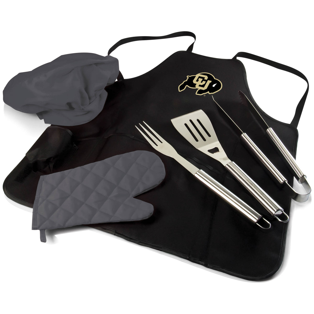 Colorado Buffaloes BBQ Apron Tote Pro Grill Set