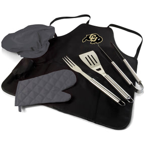 Colorado Buffaloes BBQ Apron Tote Pro Grill Set