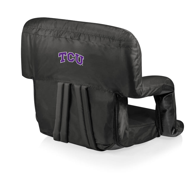 TCU Horned Frogs Ventura Portable Reclining Stadium Seat - Black