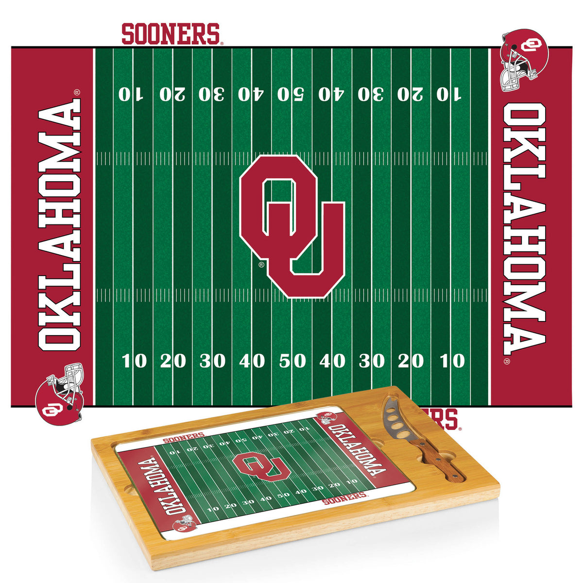 Oklahoma Sooners Icon Cheese Tray