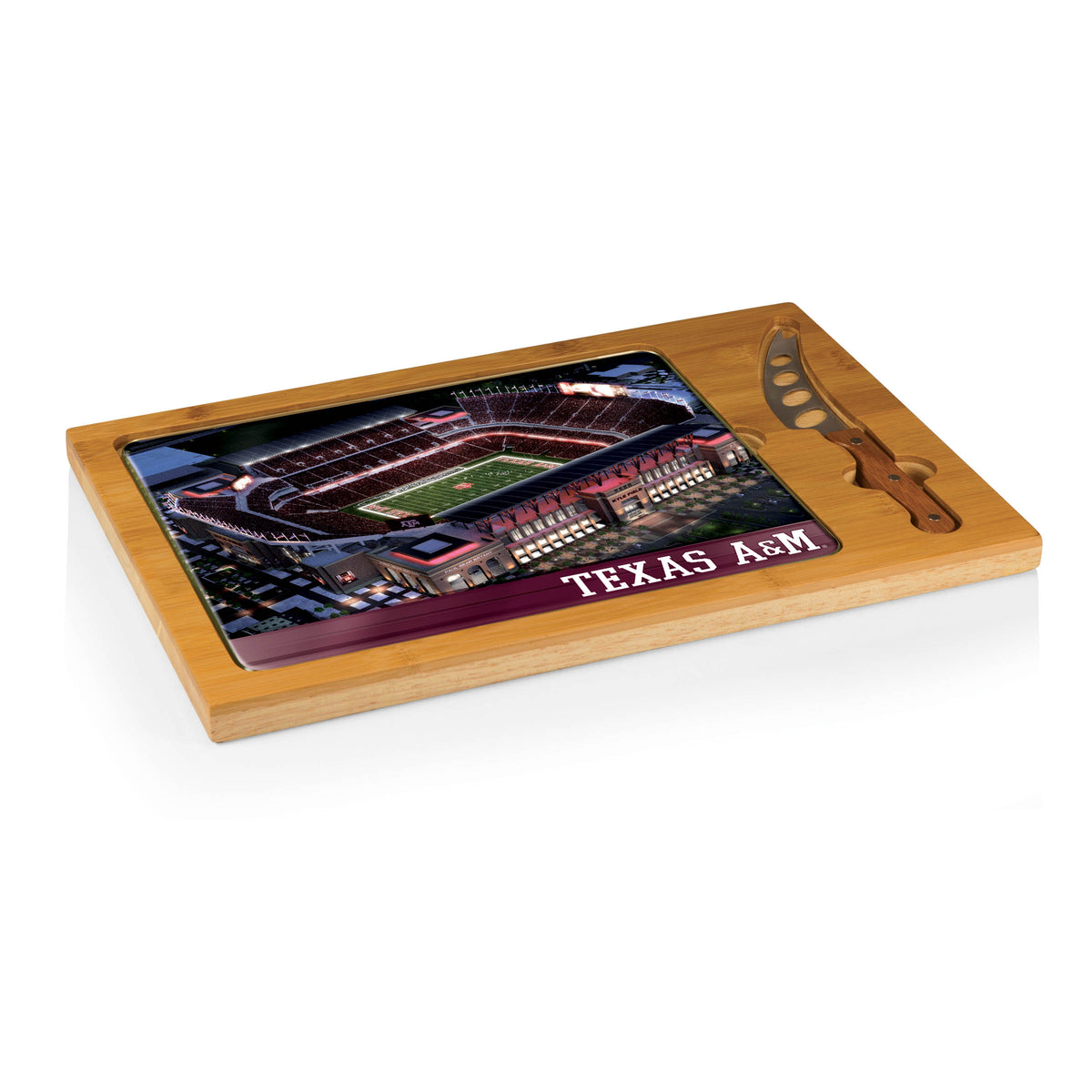 Texas A&M Aggies Icon Glass Top Cutting Board & Knife Set