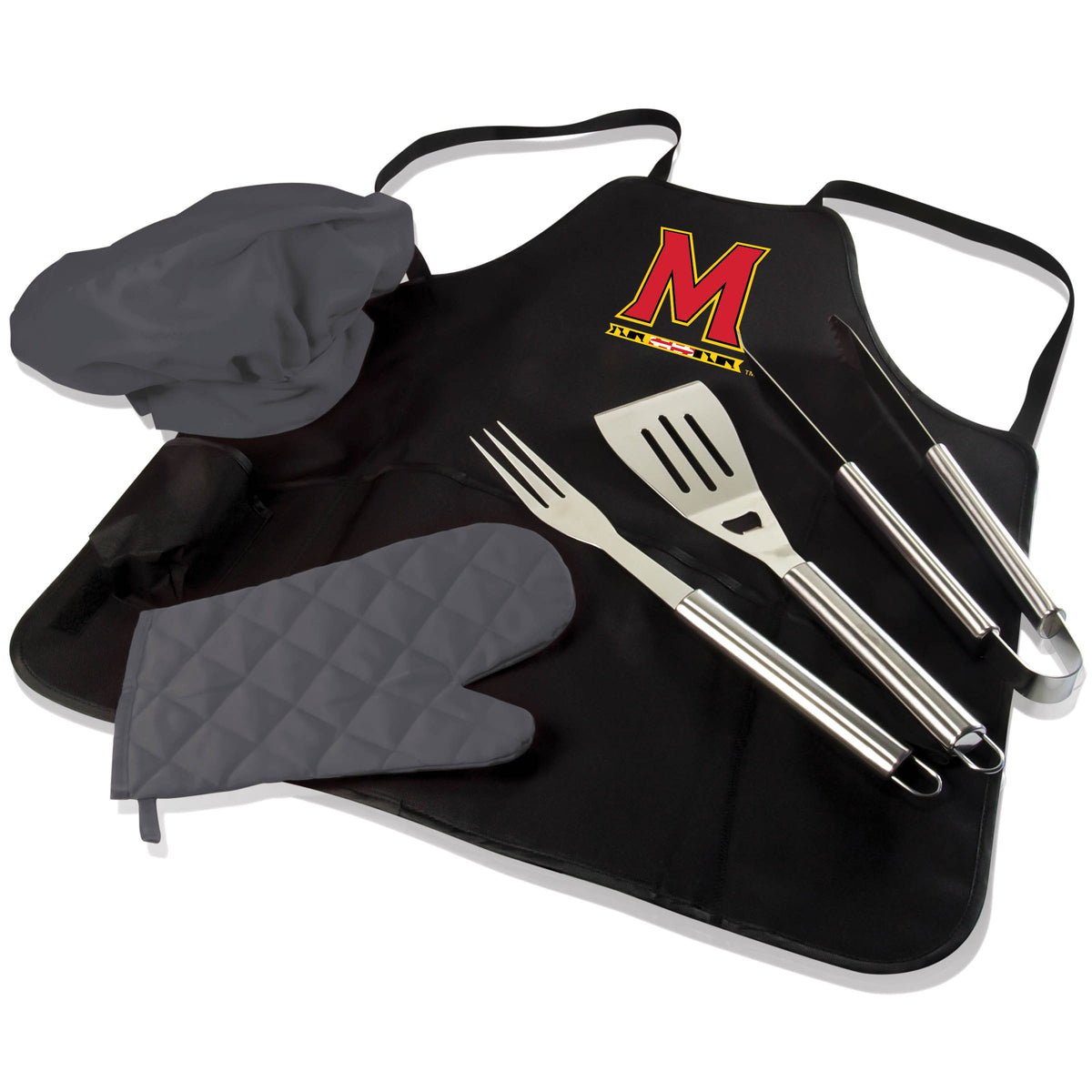 Maryland Terrapins BBQ Apron Tote Pro Grill Set