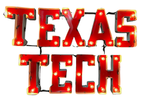 Texas Tech Red Raiders Recycled Metal Wall Decor Illuminated