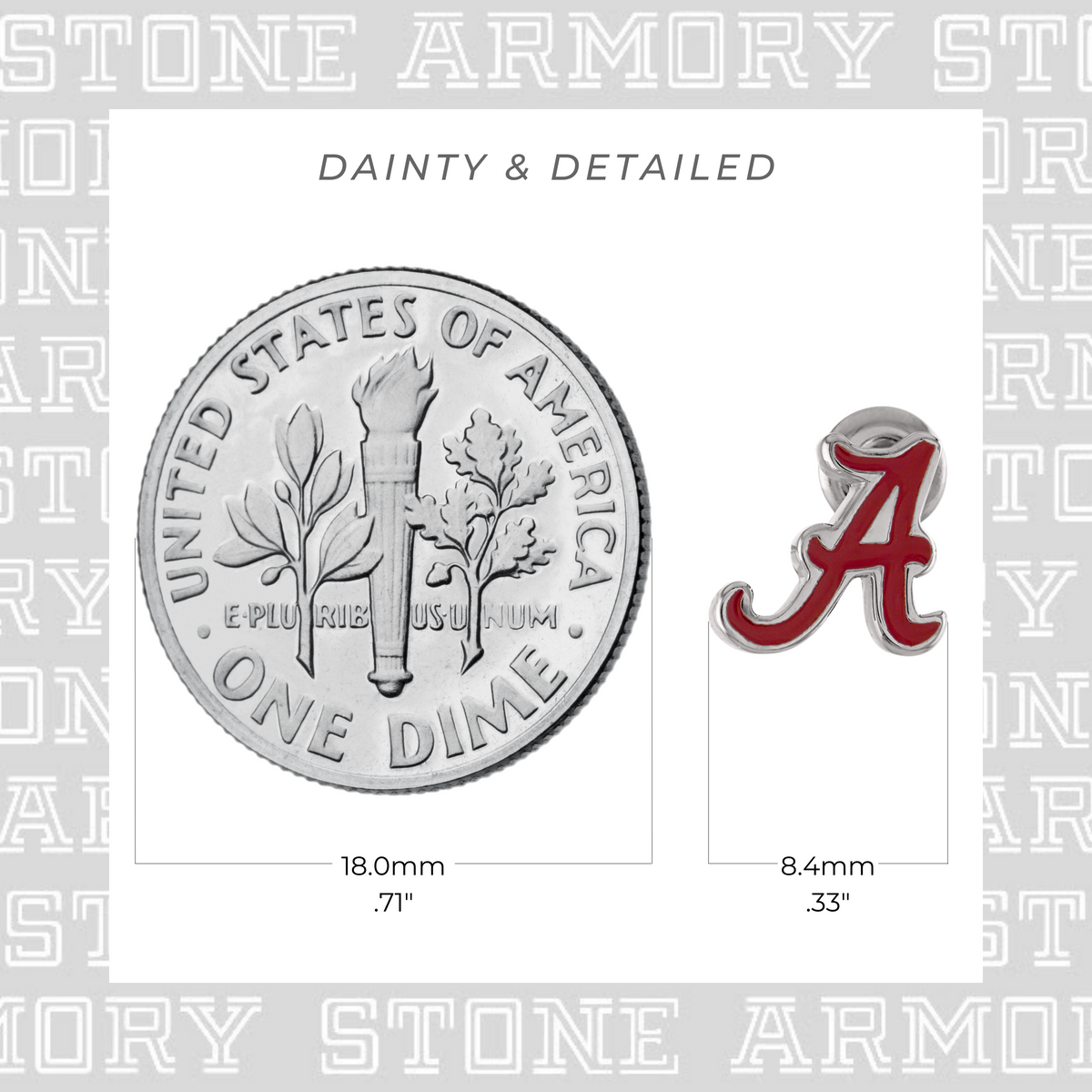 Alabama Crimson Tide A Stud Earrings
