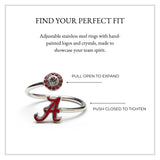Alabama Crimson Tide Stainless Steel Adjustable Ring