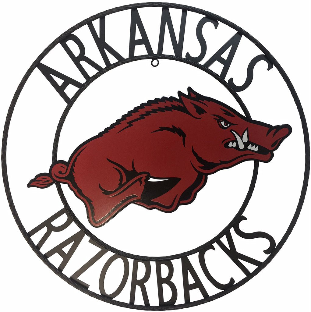 Arkansas Razorbacks Wrought Iron Wall Decor 18"
