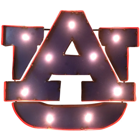 Auburn Tigers Recycled Metal Wall Decor Illuminated