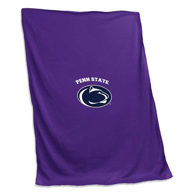 Penn State Lion Head Purple Sweatshirt Blanket (Screened) - Logo Brands
