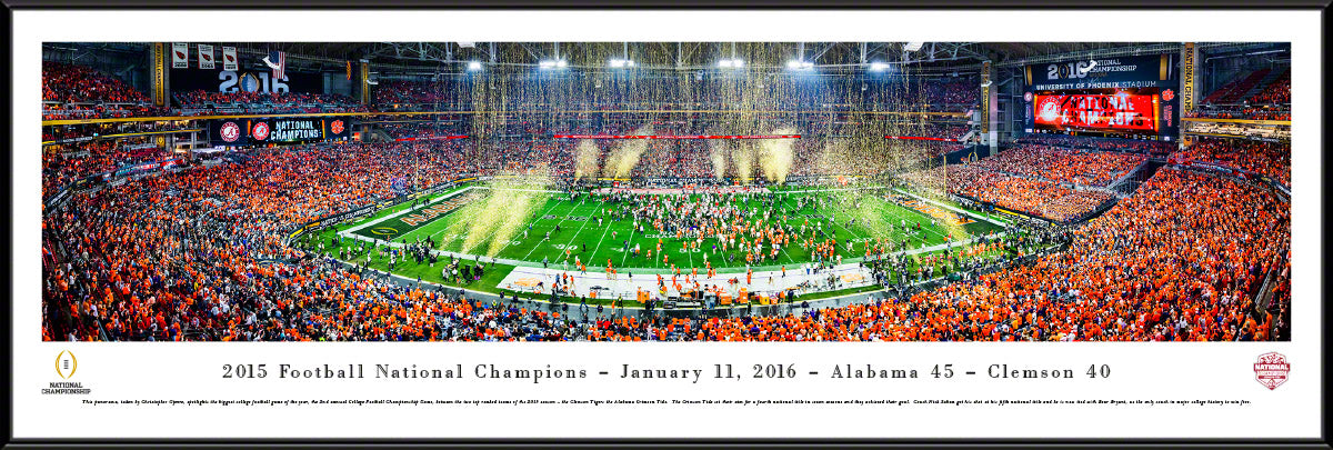 2015 College Football Champions - Alabama - Standard Frame