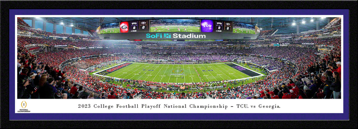 2023 CFP National Championship Game - Georgia vs TCU - TCU Select Frame