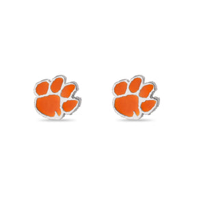 Clemson Tigers Paw Stud Earrings