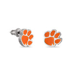 Clemson Tigers Paw Stud Earrings