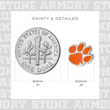 Clemson Tigers Paw Stud Earrings