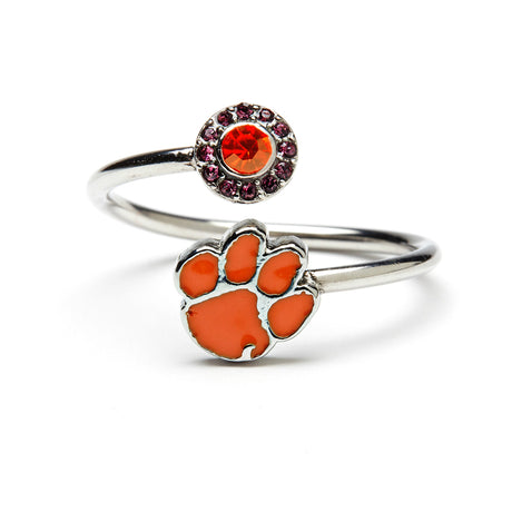Clemson Tigers Stainless Steel Adjustable Ring