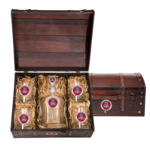 Arizona Wildcats Capitol Decanter Chest Set