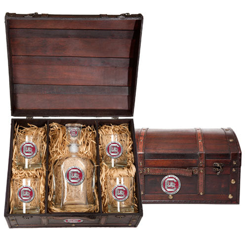 South Carolina Gamecocks Capitol Decanter Chest Set
