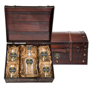 Michigan Wolverines 2023 National Champions Decanter Chest Set With 4 Glasses
